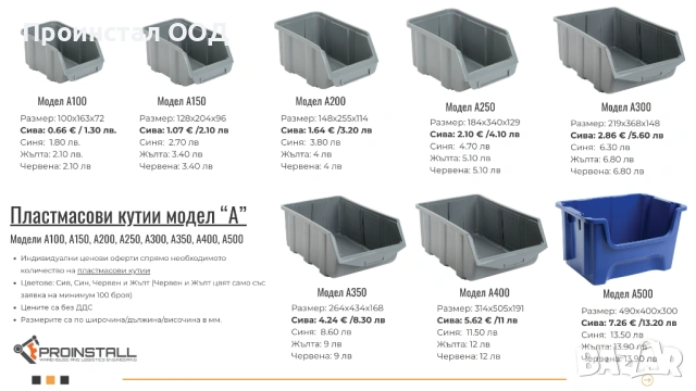 Пластмасови кутии за магазин и склад, НОВИ, снимка 2 - Оборудване за магазин - 45780287