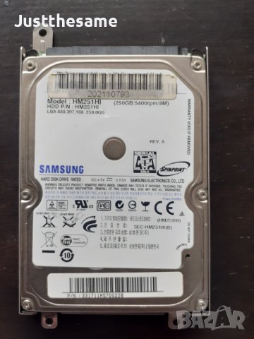 Хард диск за лаптоп Samsung 250GB HM251HI, снимка 1 - Части за лаптопи - 40167762