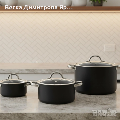 Алуминиева тенджера с мраморно покритие и капак – здравословно готвене без загаряне, снимка 4 - Съдове за готвене - 52529727