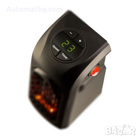 Мини вентилаторна печка Handy Heater, 400W, с таймер, Отопление/Охлаждане, Черен 