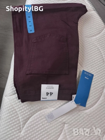 Еластични дънки в цвят бордо , размер 44 п