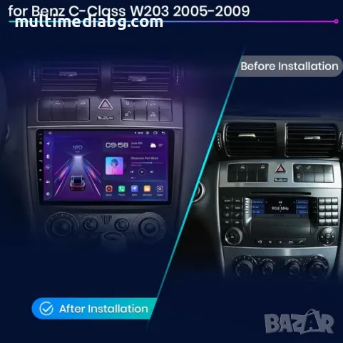 Mercedes C class W203 2005 - 2009 Мултимедия Навигация Android, снимка 3 - Аксесоари и консумативи - 49857632