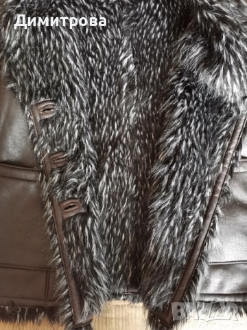 Топло кожено палто/яке, снимка 2 - Палта, манта - 52419941