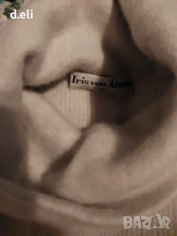 IRIS VON ARNIM Original Size M 100% Кашмир Страхотен поло пуловер, снимка 11 - Блузи с дълъг ръкав и пуловери - 51716811