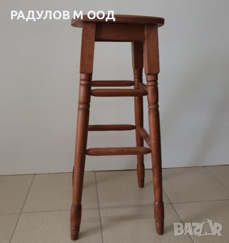 Наличен или по поръчка: Бар стол с дървена седалка бук, снимка 2 - Столове - 22338112