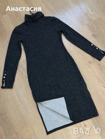 Топла трикотажна рокля миди