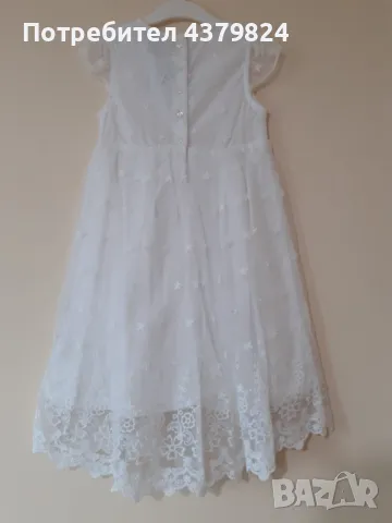 Нова немска официална бяла рокля р.86,92,116,122,128, снимка 2 - Детски рокли и поли - 49860312