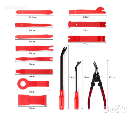 Инструменти За Сваляне Демонтиране На Кори, Щипки, Лайсни, Тапицерия, Радио, снимка 4 - Аксесоари и консумативи - 52439917