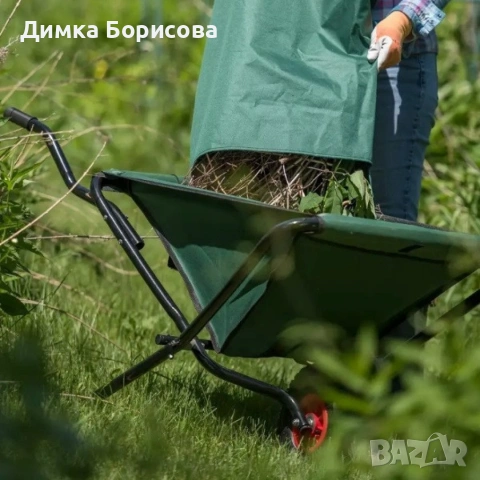 Сгъваема градинска количка с голям капацитет – лека, здрава и компактна за съхранение, снимка 3 - Градински инструменти - 53035748