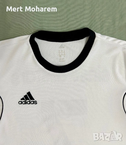 Спортна тениска Adidas Climalite нова, размер M, бяла с черно, снимка 2 - Тениски - 52346094
