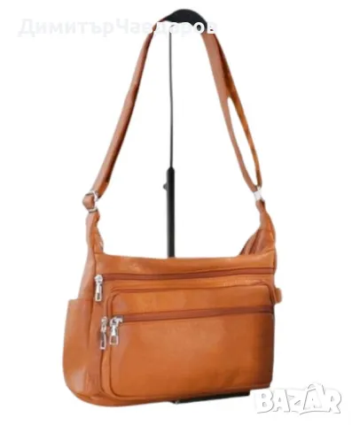 Класическа ежедневна чанта с регулираща се презрамка и ципове, снимка 4 - Чанти - 50160427