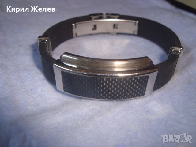 ФЕШЪН АРТ СИЛИКОНОВА СТИЛНА ГРИВНА БЛАГОРОДНА НЕРЪЖДАЕМА СТОМАНА 15523, снимка 7 - Гривни - 37064027