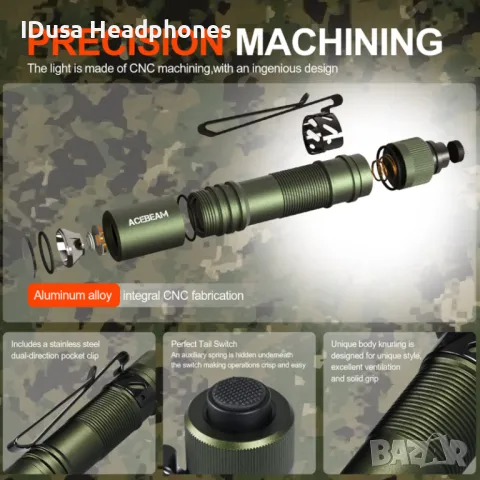 Фенер ACEBEAM Pokelit AA, снимка 4 - Къмпинг осветление - 49697300