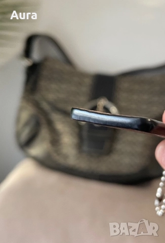 Authentic Coach Leather Hangtag Bag Charm Brown Pebbled Leather, снимка 4 - Чанти - 52554860