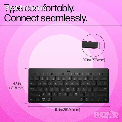  Bluetooth, безжична клавиатура HP 350 за множество устройства, снимка 2 - Клавиатури и мишки - 53559897