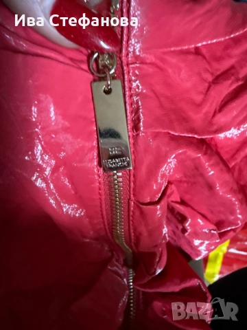 Нова парти кактейлна елегантна официална с пандела малинова рокля Elisabetta Franchi , снимка 7 - Рокли - 52749356