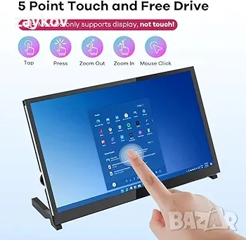 10,1-инчов IPS LCD сензорен дисплей Панел 1024×600 капацитивен екран HDMI, снимка 3 - Друга електроника - 49026768