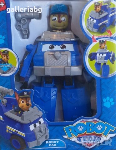 Фигурка на Чейс в робот Трансформърс (PAW Patrol Transformers)