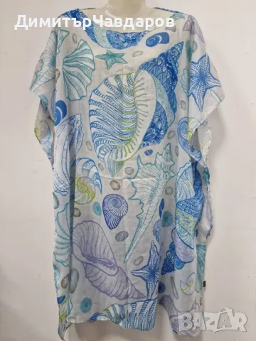 Плажна туника от 100% памук – Стил и комфорт за лятото, снимка 4 - Туники - 49903549