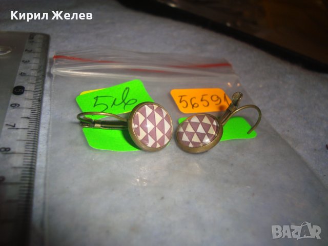 КРАСИВИ МЕСИНГОВИ РЕТРО СТИЛ ОБЕЧКИ 56591, снимка 4 - Обеци - 36630505