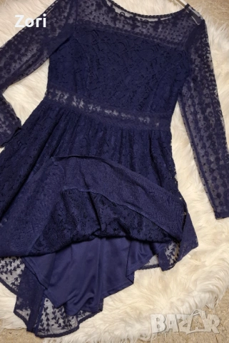 КРАСИВА тъмносиня рокля, снимка 9 - Рокли - 53600761