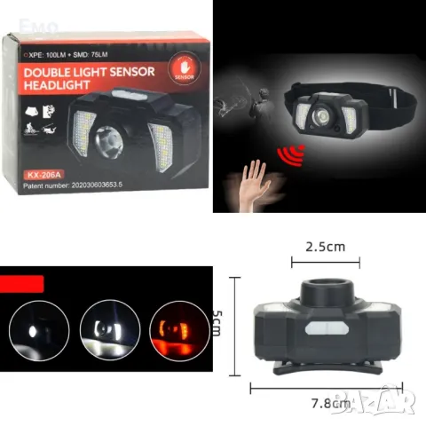 Мултифункционален риболовен LED Фенер за глава - FL98