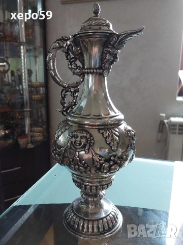 RRR Много рядка сребърна кана/ 19 век/сребро, злато, чаша, снимка 4 - Аксесоари за кухня - 52315451