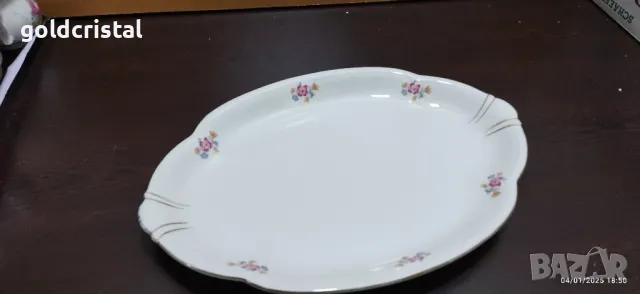 Старинен порцелан плато елипса 