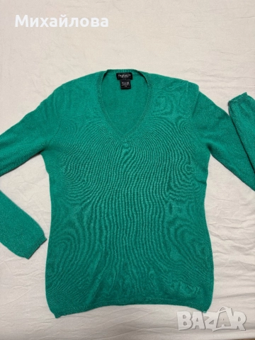 Кашмирен пуловер зелен