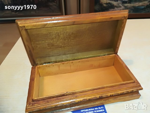дървена кутия с цвете-20х10х6см, снимка 9 - Колекции - 28726400