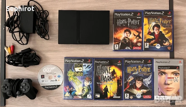 PS2 Slim + 7 игри, снимка 1