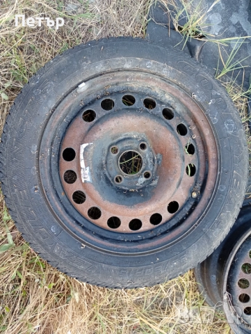 1брой Железна джанта с гума 15ска за Опел 4х100мм