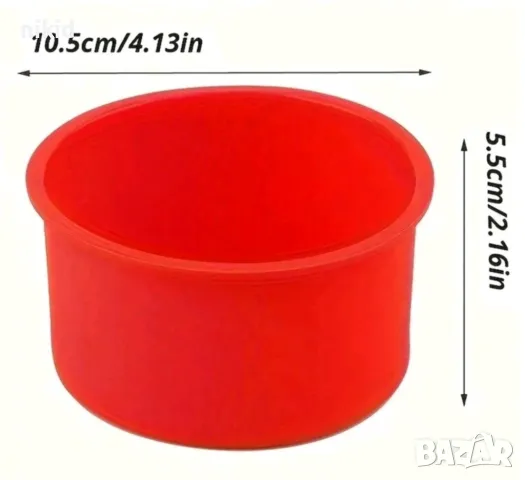 9 см Малка Кръгла силиконова форма молд за кекс торта тортичка блат сладкиш желиран десерт мус кръг, снимка 3 - Форми - 30385699