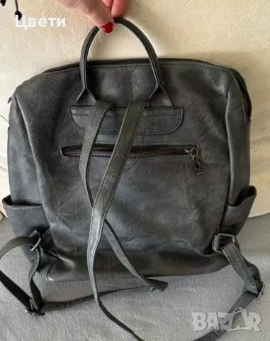 Кожена дамска раница, снимка 4 - Раници - 48510523