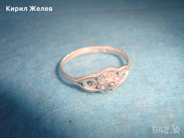 19 ВЕК СРЕБЪРЕН ФИЛИГРАНЕН ВЪЗРОЖДЕНСКИ ПРЪСТЕН СТАРА РЪЧНА КУЮМДЖИЙСКА ИЗРАБОТКА УНИКАТ 26621, снимка 7 - Антикварни и старинни предмети - 34631126