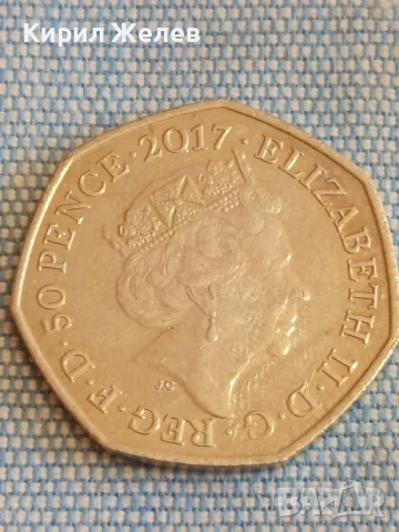 Монета 50 пенса 2017г. Англия Елизабет втора BENJAMIN BUNNY 49558, снимка 2 - Нумизматика и бонистика - 48388311