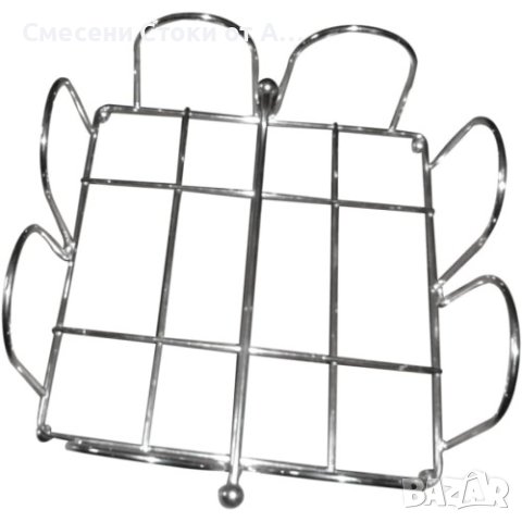 Луксозен метален салфетник в сребристо, ‎18,5 x 1 x 7,62 cm, снимка 2 - Аксесоари за кухня - 44066127