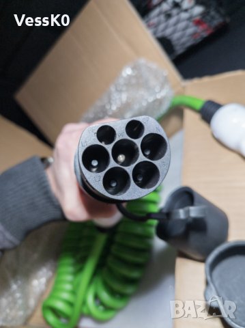 9 МЕТРА | 7 kW | СПИРАЛОВИДЕН КАБЕЛ Type 2 | Компактен, снимка 4 - Аксесоари и консумативи - 39514796