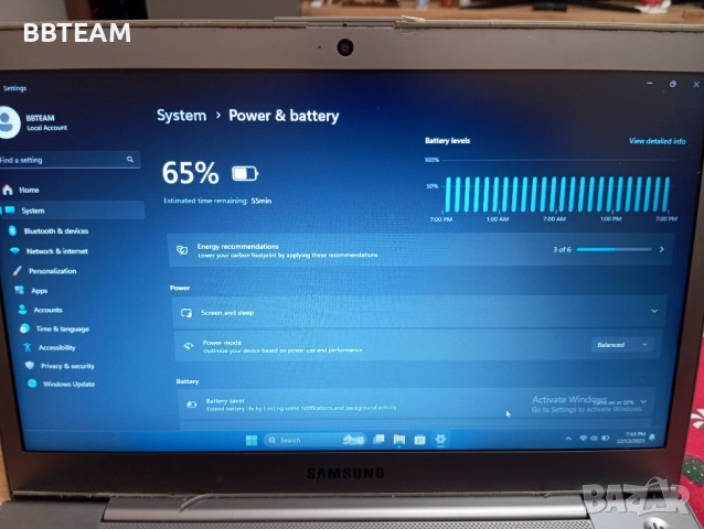 Лаптоп Samsung NP535U3C 13.3-инчов 12GB 1TB, снимка 3 - Лаптопи за дома - 52821044