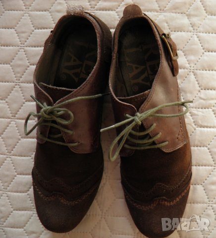 Replay оригинални мъжки обувки от естествен кафяв велур 