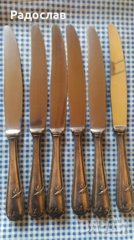 стари посребрени ножове , снимка 2 - Прибори за хранене, готвене и сервиране - 43919628