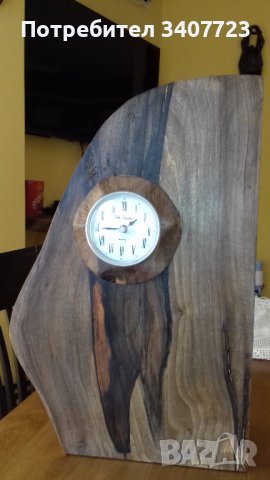 Ръчно изработени лампи и часовници от орех, снимка 5 - Настолни лампи - 37118020