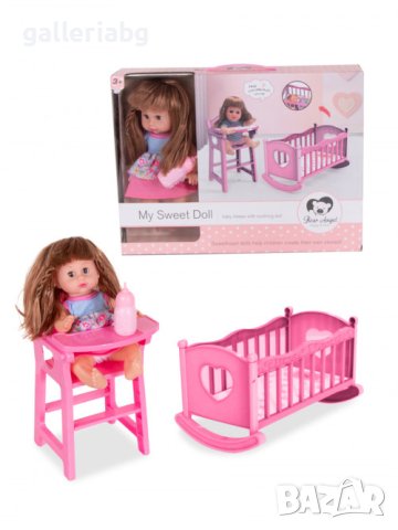 Голям комплект кукла със столче и кошара