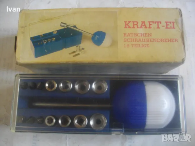 НОВА НЕМСКА РЕТРО ВИНТИДЖ ТРЕСЧОТЪЧНА ОТВЕРТКА С БИТОВЕ И ТОРСОВЕ ГЕДОРЕ КОМПЛЕКТ 16 БРОЯ ЧАСТИ, снимка 2 - Гедорета - 49765563