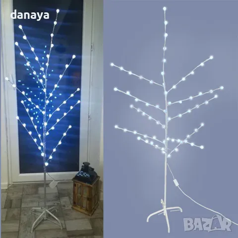 5287 Светещо коледно дръвче, 150 см, 66 LED светлини топчета