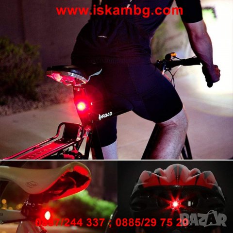 Водоустойчив LED стоп за велосипед с 3 режима на работа - код 2139, снимка 5 - Други стоки за дома - 26769919