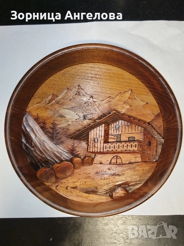 Дървено пано за Стена с релефна ръчна дърворезба.  От Белгия, винтидж изработка (70–80-те години)., снимка 2 - Антикварни и старинни предмети - 52862822