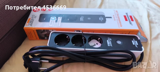 Brennenstuhl Wi-fi smart разклонител, 3 гнезда, 16А, 230VAC, снимка 1