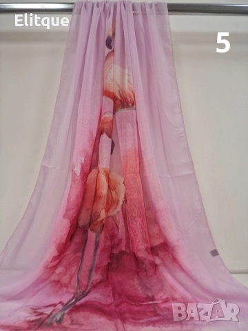 Дамски шал с флорални шарки 1.80х0.90см, снимка 2 - Шалове - 52895210