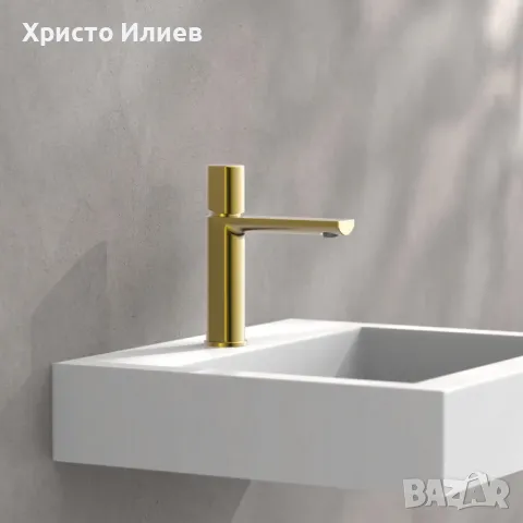 Смесител за мивка със сифон Дизайнерски Луксозен внос от Германия Златен, снимка 7 - Смесители - 49271082